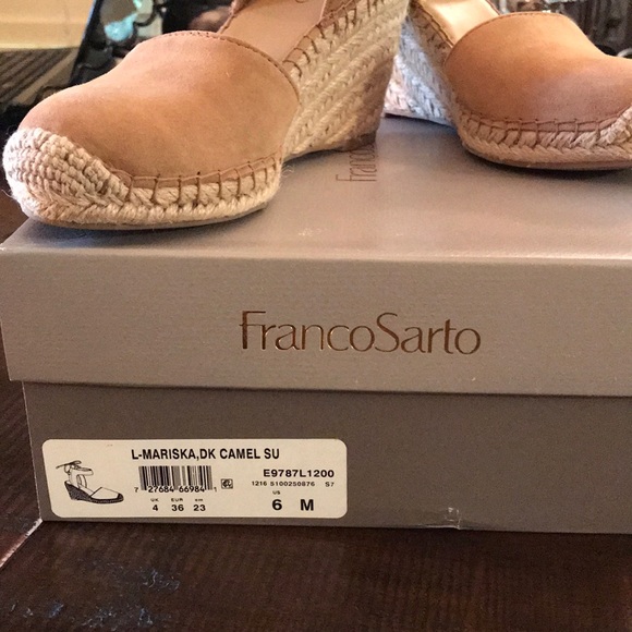 LNIB~ Franco Sarto Mariska Suede Espadrille Wedges - Picture 7 of 8